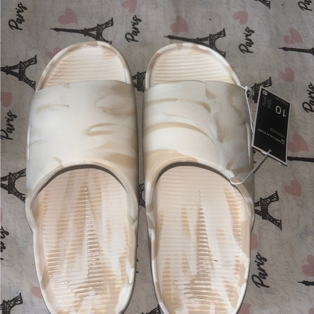 Marble Pattern Slide Sandals
